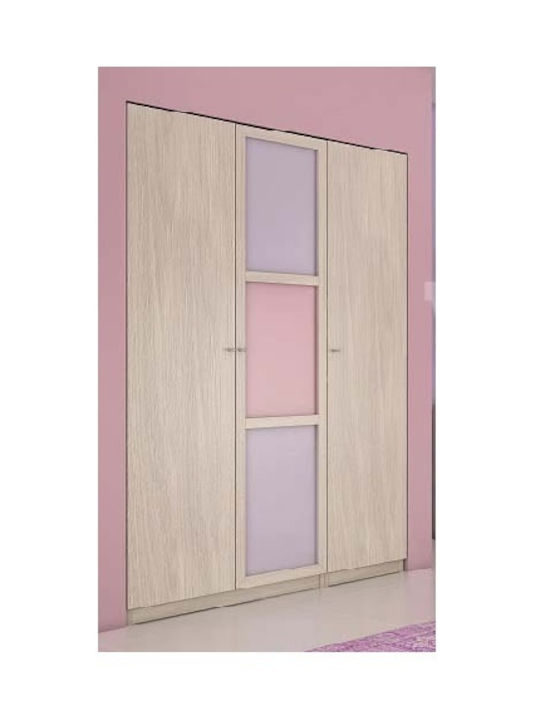 Santorini 1 Three Door Wardrobe Brown 150x60x220cm