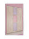 Santorini 1 Three Door Wardrobe Brown 150x60x220cm