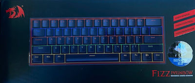 Redragon K617 FIZZ Tastatură Mecanică de Gaming 60% cu Albastru personalizat întrerupătoare și iluminare RGB Negru