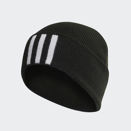 Stripes Beanie Masculin Căciulă Tricotat în culoarea Negru