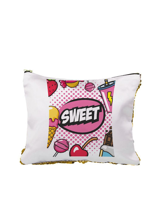 SWEET, Paillettenbesetzte Handtasche (Pailletten) Gold