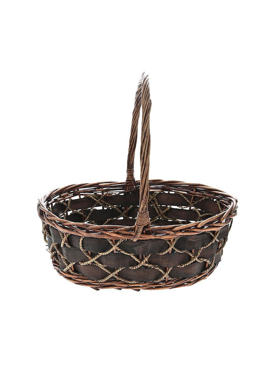 Wooden Decorative Basket 40x30x14cm Iliadis