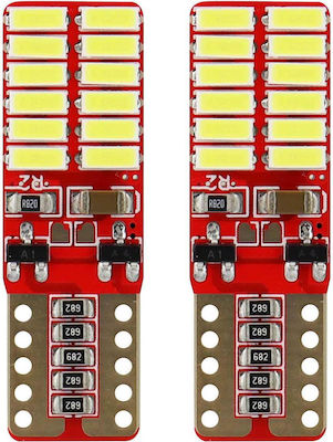 AMiO Lămpi Autoturismului T10 / W2.1X9.5D Canbus LED 5600K Alb rece 12V 2W 2buc