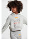 BodyTalk Kids Cropped Sweatshirt with Hood Gray