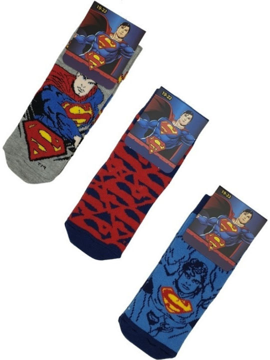 Disney Детски чорапи Височина до коляното Superman Многоцветни 3 Чифта