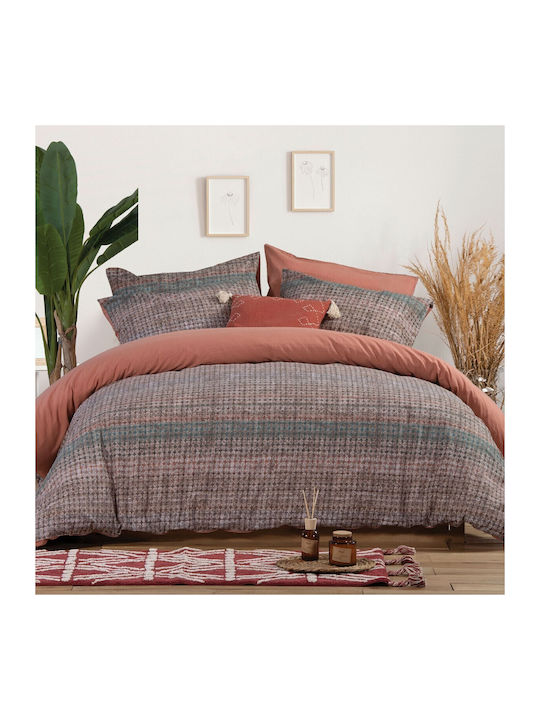 Nef-Nef Homeware Reflex Σετ Σεντόνια Μονά 170x270εκ. Terra (3τμχ)