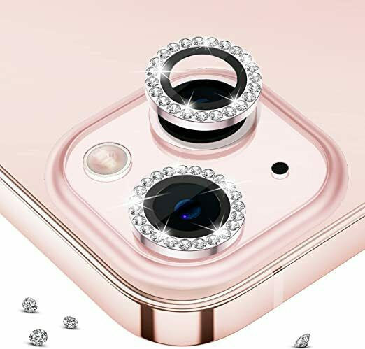 Diamond Camera Protection Tempered Glass Rose Gold for the iPhone 13 / 13 mini