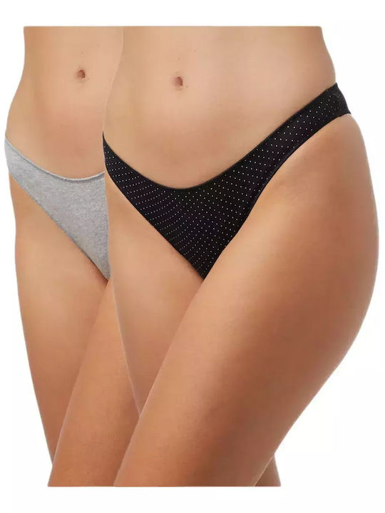 Minerva Miss Rio Βαμβακερά Femei Slip 2Pack Neg...