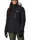 Columbia Alpine Insulated Scurt Jachetă de femei tip parka cu glugă de blană pentru iarnă Negru