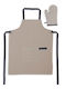 Nef-Nef Homeware Perfetto Apron with Oven Mitt Beige 79x63cm 2pcs