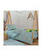 Nef-Nef Homeware Jungle Company Set Kids Duvet Cover Single with Pillowcase Cotton Green 160x240cm 031345