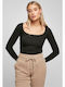 Lingerie Long Sleeve Bodysuit Black