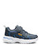 Memory Line Kids Sneakers with Scratch Blue