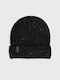 Beanie Ανδρικός Σκούφος με Rib Πλέξη σε Μαύρο χρώμα