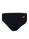Speedo Logo Brief Kinder Badeanzug Badeslips Schwarz