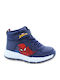 Spiderman Παιδικά Sneakers High με Σκρατς Μπλε