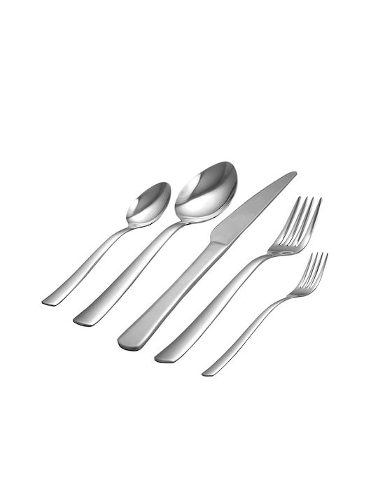 30-Piece Stainless Steel 18/10 Silver Cutlery Set