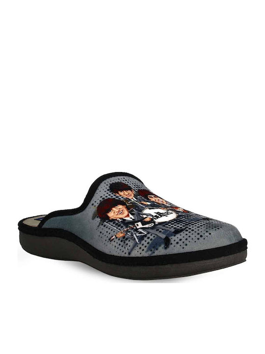 Memory Foam Men's Slippers Grey Anatomical