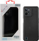 Volte-Tel Carbon Umschlag Rückseite Silikon Schwarz (Realme C31)