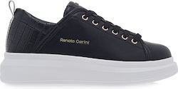 Renato Garini Γυναικεία Flatforms Sneakers Μαύρα