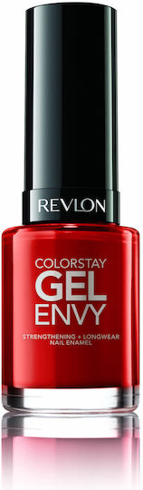 Revlon Colorstay Gel Envy Glossy Βερνίκι Νυχιών Μακράς Διαρκείας 550 All On Red 11.7ml