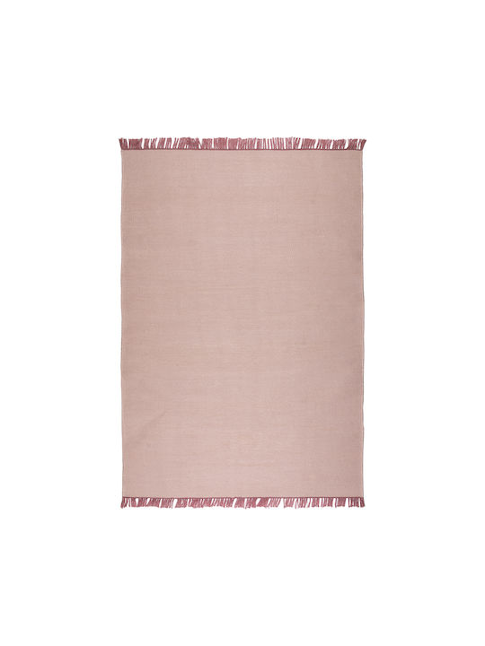 Viokarpet Od Handgefertigt Teppich Rechteckig Sommer Synthetisch,Polyester/Cotton/Leather mit Fransen Tonal Purple