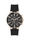 Beverly Hills Polo Club Watch Chronograph Battery with Black Rubber Strap