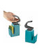 Metaltex Soap-Tex Dispenser Kitchen Ceramic with Sponge Holder Turquoise 400ml