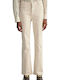 Women's Fabric Trousers Beige