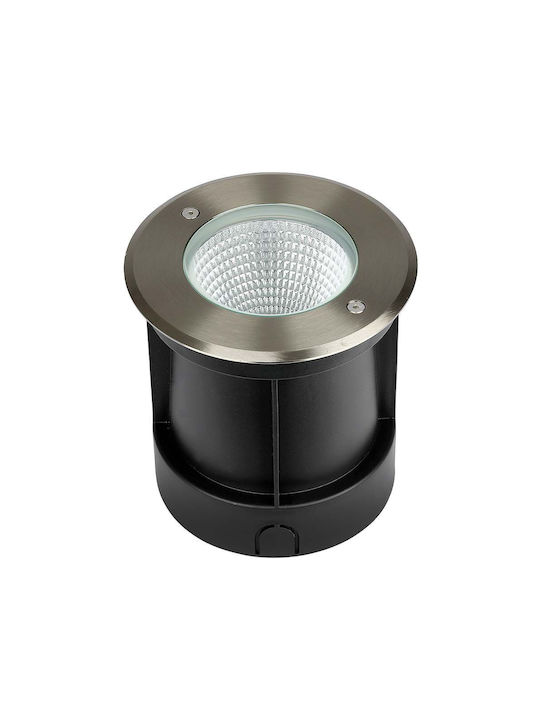 V-TAC Spot De Podea LED 10W Cu Lumină Alb Natural IP67 Negru