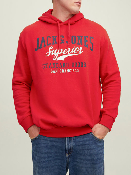 Jack & Jones Sweatshirt mit Kapuze Rot