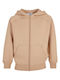Kinder-Sweatshirt Strickjacke mit Kapuze Beiges
