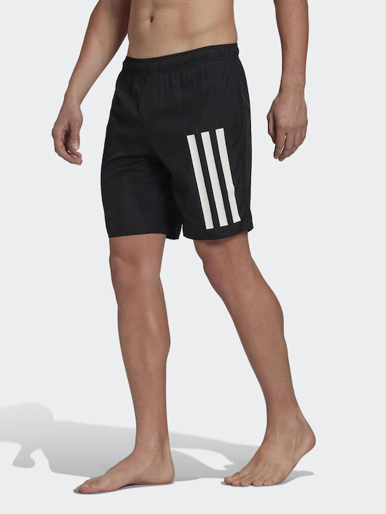 Adidas Classic 3-Stripes Ανδρικό Μαγιό Βερμούδα Μαύρη με Ρίγες