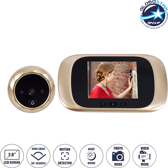 GloboStar Wireless Wi-Fi Video Intercom Set Gold Gold