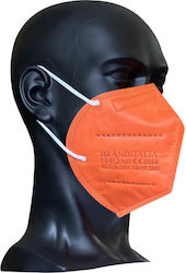 Protection mask FFP2- KN95 with 4 layers (CE & EN:149:2001) BRAND ITALIA Orange 10pcs