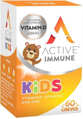 Active Iron Immune Kids Vitamin D, Vitamin C & Zinc Vitamin for Immune System Boost 60 jelly beans