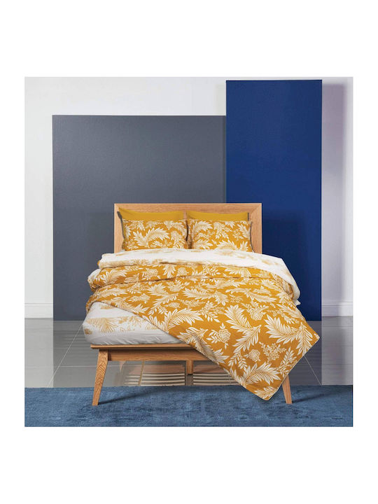 Flamingo Sheet Sets Single with Elastic 100x200+20cm. Impression Yellow 3pcs