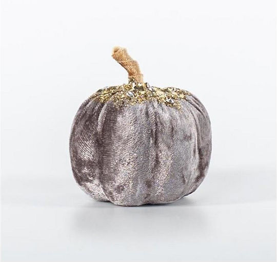Eurolamp De Crăciun Din țesătură Figurină Dovleac Gri Glitter