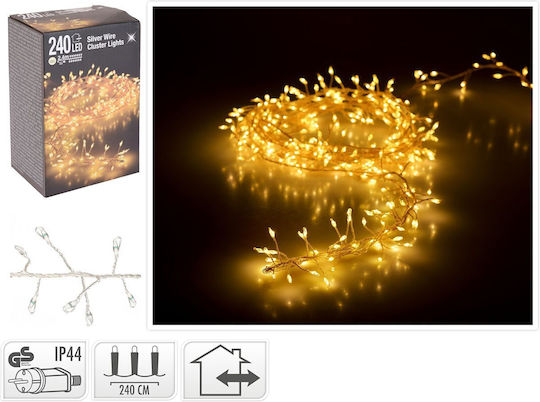 240 Lights LED 2.4m. Warm White in String 1pcs