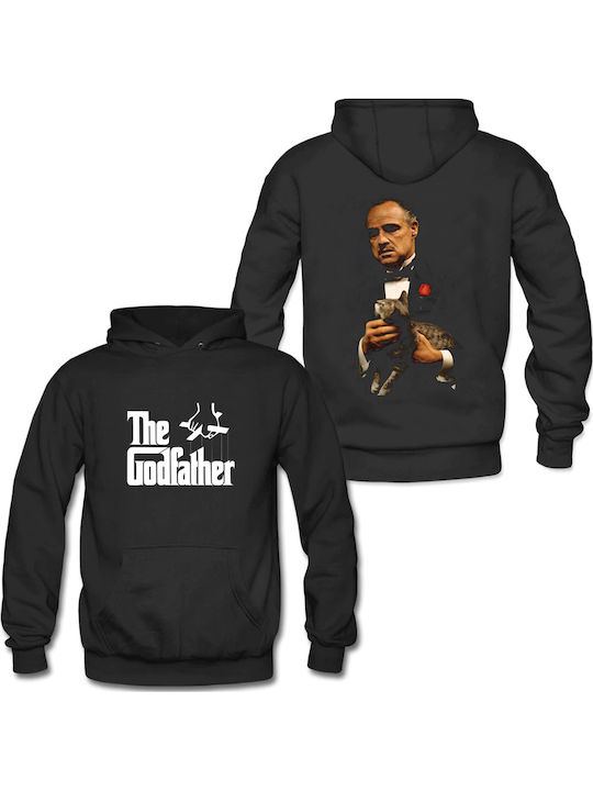 The Godfather - Ο Νονός Φούτερ με Κουκούλα σε Μαύρο χρώμα