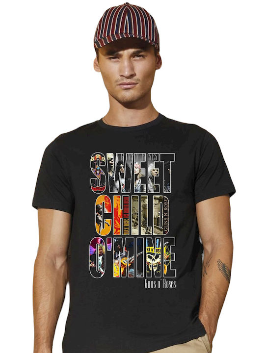 Guns N'Roses - Sweet Child of Mine T-shirt σε Μαύρο χρώμα