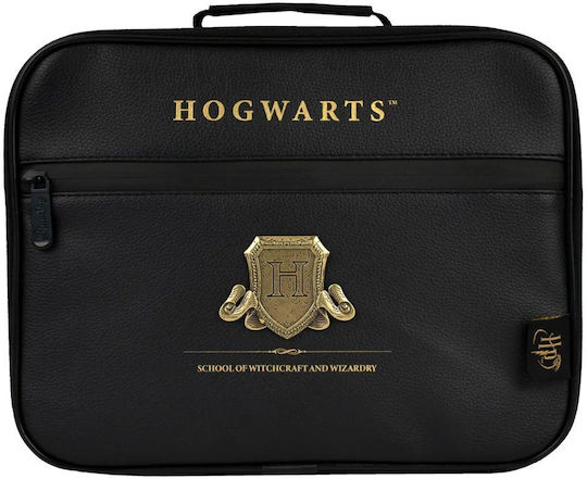 Blue Sky Studios Hogwarts Shield Σχολικό Τσαντάκι Φαγητού Χειρός Μαύρο Harry Potter 20x23cm