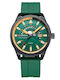 Curren Herrenuhr 47mm Batterie mit Grün Kautschukarmband