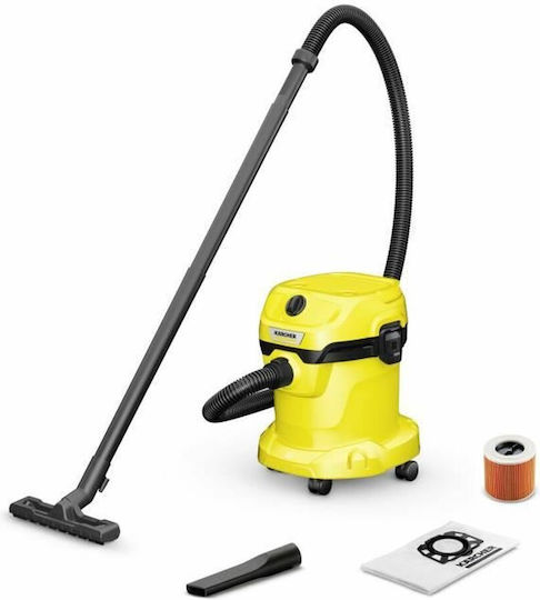 Karcher WD 2 Plus V-15/4/18/C Vacuum Wet / Dry 1000W with Plastic Bin 15lt