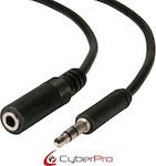 CyberPro 3.5mm male - 3.5mm female Cable Black 1.5m (CP-JMF015)