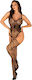 Obsessive G325 Bodystocking Plasă Cu Chilot Deschis Negru