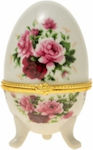 Zen Collection Πασχαλινό Αυγό Πορσελάνινο με Λουλούδια 5x7.5εκ