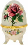 Zen Collection Πασχαλινό Αυγό Πορσελάνινο με Τριαντάφυλλα 5x7.5εκ