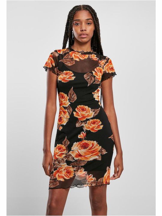 Urban Classics Καλοκαιρινό Mini Φόρεμα Mango Rose