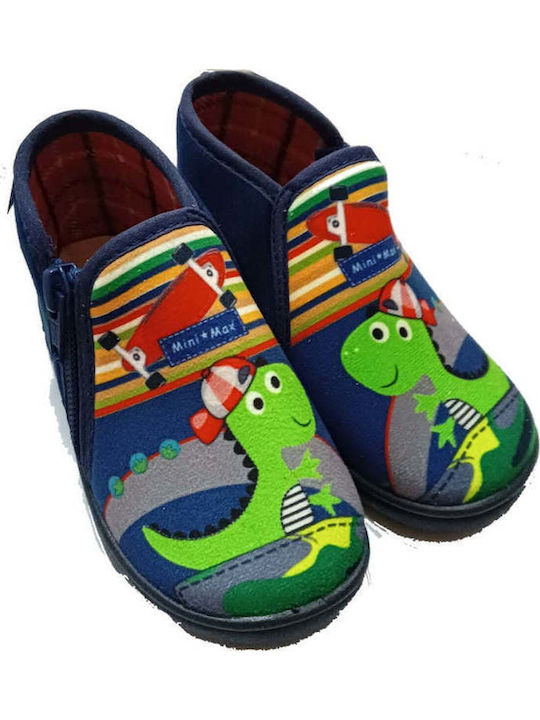 Mini Max Anatomic Kids Slippers Boots Blue Jojo1